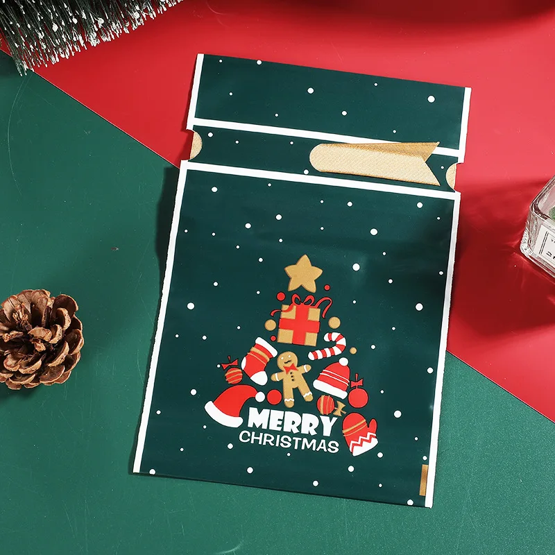 Frohe Weihnachten Süßigkeiten Tasche Santa Geschenk Tasche Schneeflocke Kordelzug Tasche Weihnachtsdekorationen für Zuhause Neujahr 2025, Weihnachtsgeschenke – Detail 7