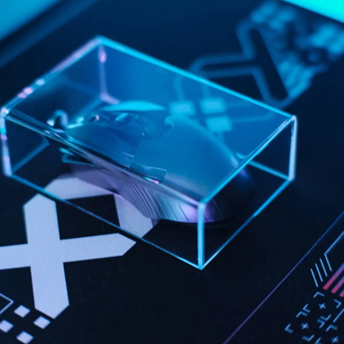 A14M Acrylic Computer Mouse Dust Cover Transparent Air Cover Home Gaming Mouse Dust Cover Dustproof and Water-Proof