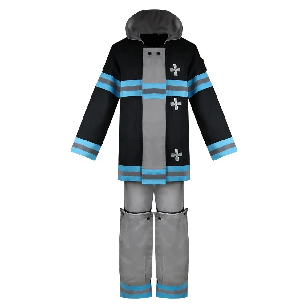 Shinra Kusakabe Costume Cappotto Pantaloni Giubbotti Fire Force Costume Cosplay Enen no Shouboutai Vigili del Fuoco Asa Boiru Uniforme Uomini Ragazzi