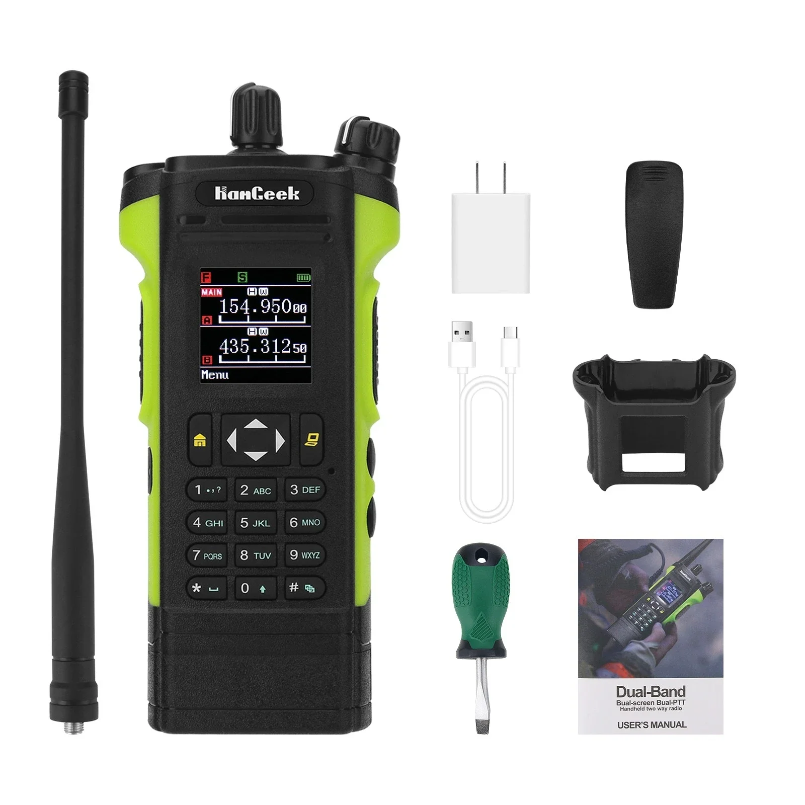 

2026 HAMGEEK APX-8000 12W VHF UHF Transceiver Walkie Talkie Dual Band SDR Radio Receiver with Dual PTT Duplex Working Mode