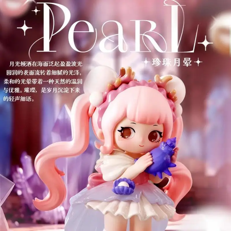 Authentic Pear Fifth Generation Blind Box Trendy Toy Dazzling Stone Carving Cute Girl Figurine Collectible Gift - view 3
