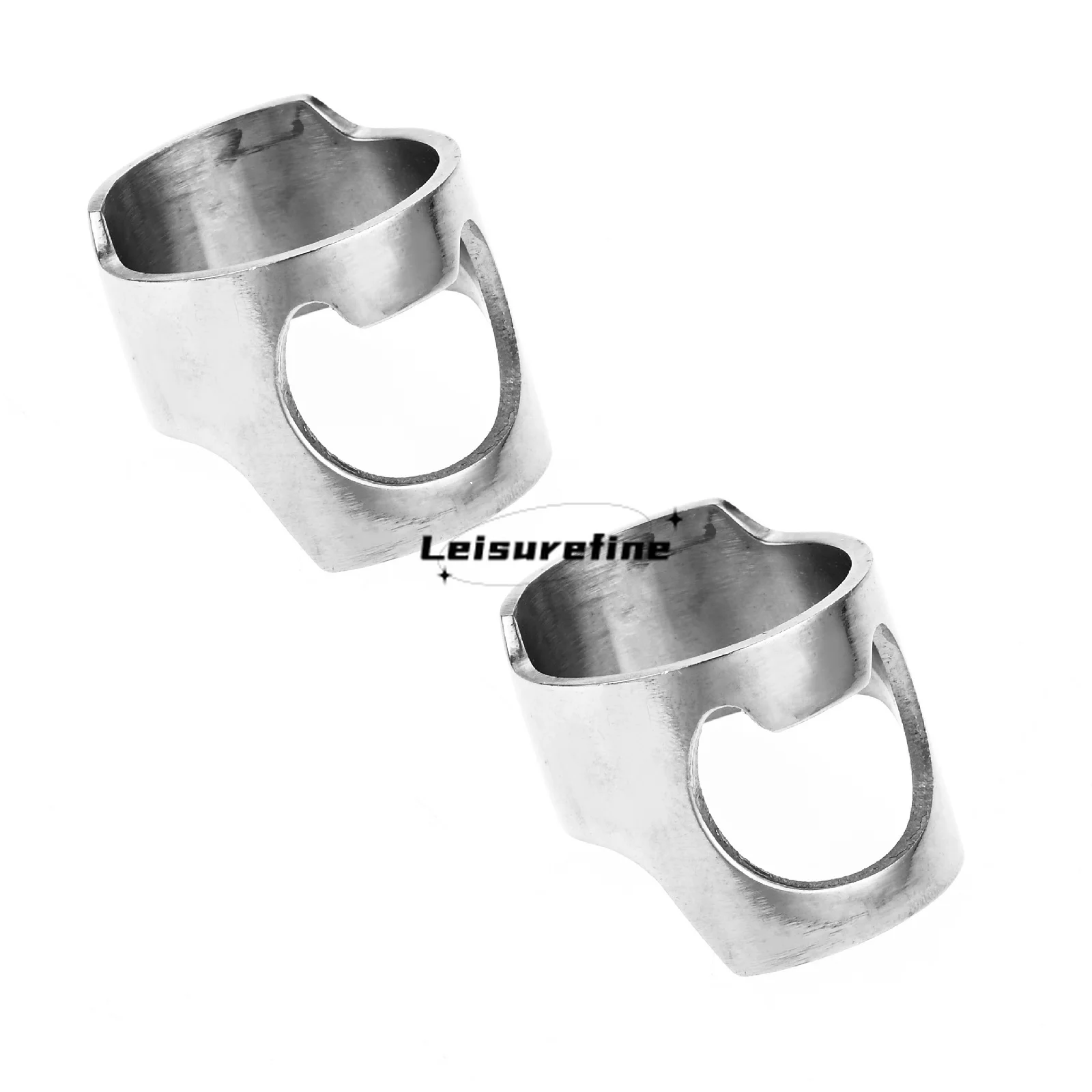 2pcs Stainless Steel Finger Ring-style Beer Bottle Openers Decor Keychain EDC Purse-in Unique Kitchen Gaskets Bar Camping Tools