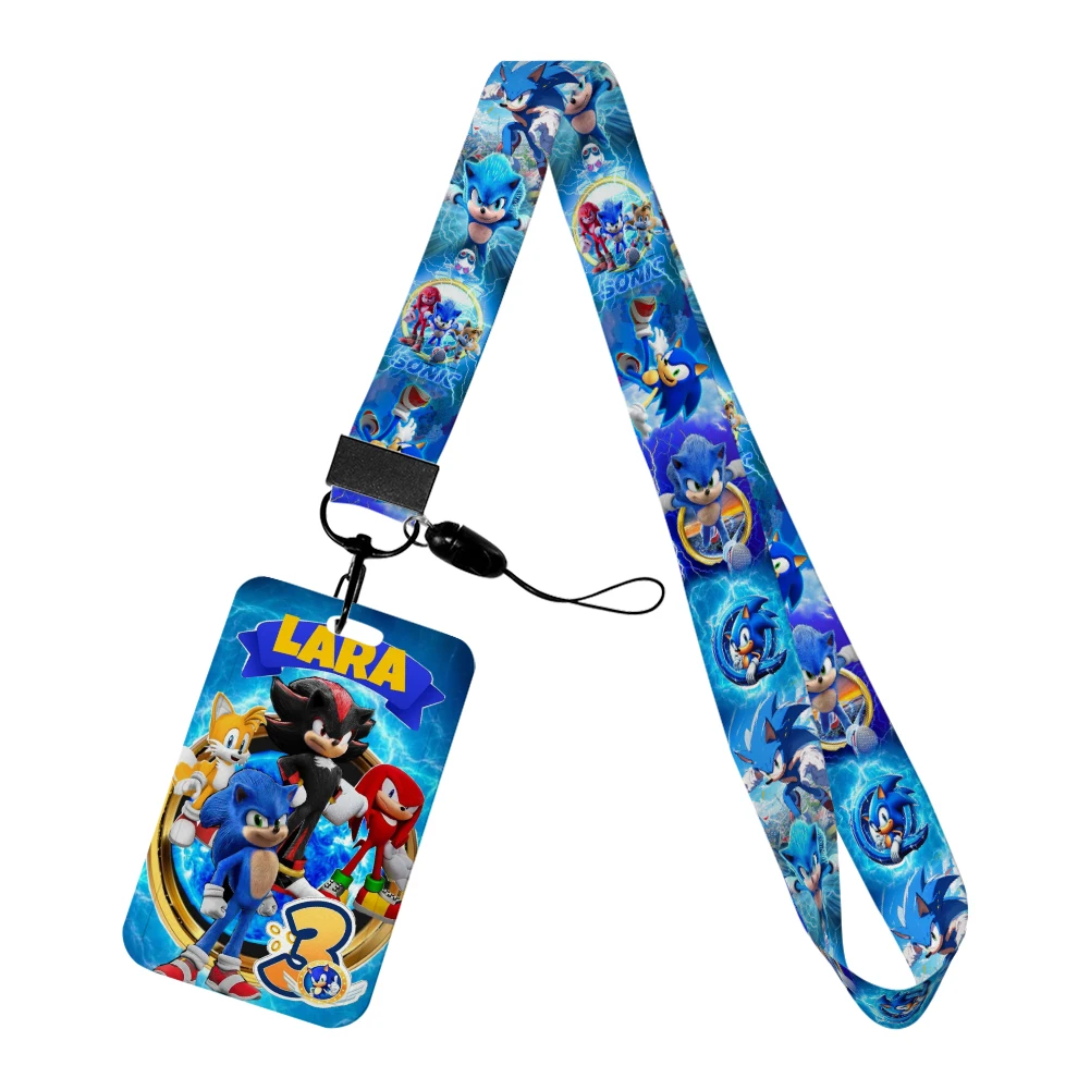 شخصيات كرتونية زرقاء S حزام الرقبة غطاء بطاقة الحبل حامل شارة الكرتون بطاقة الهوية الطلاب شنق حبل الاطفال الفتيات الفتيان الهدايا #2