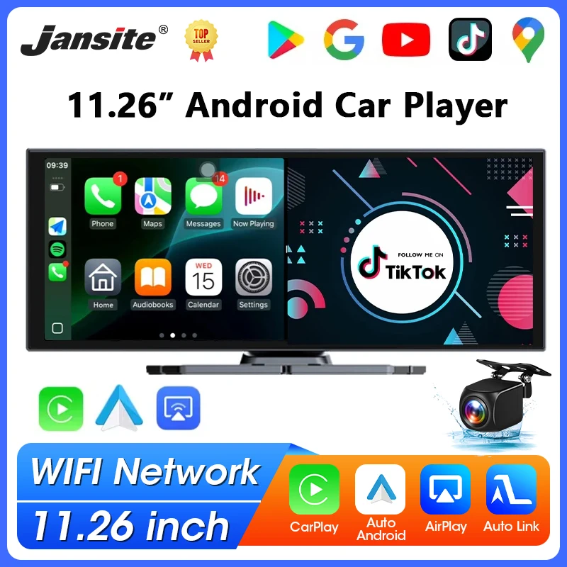 

11.26" Universal Car Radio Android System Multimedia Player GPS WIFI Network Carplay Android Auto Monitor for YouTube Netflix