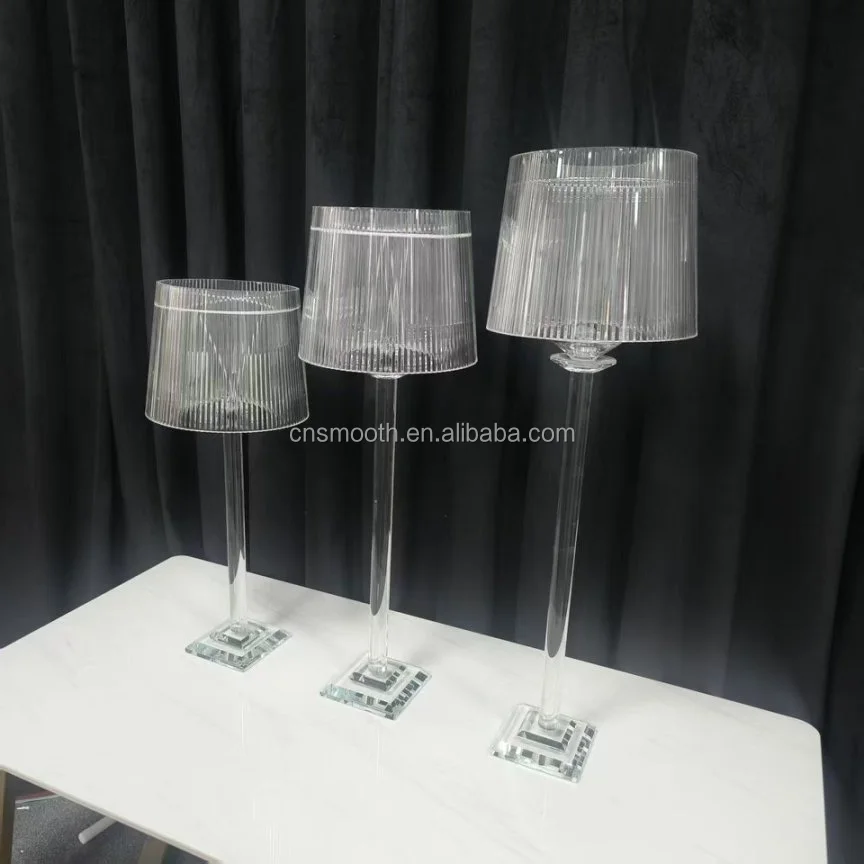 

SMOOTH New Design Lamp Candle Holder Crystal Wedding Candelabra Lamp Candelabra with Acrylic Cover