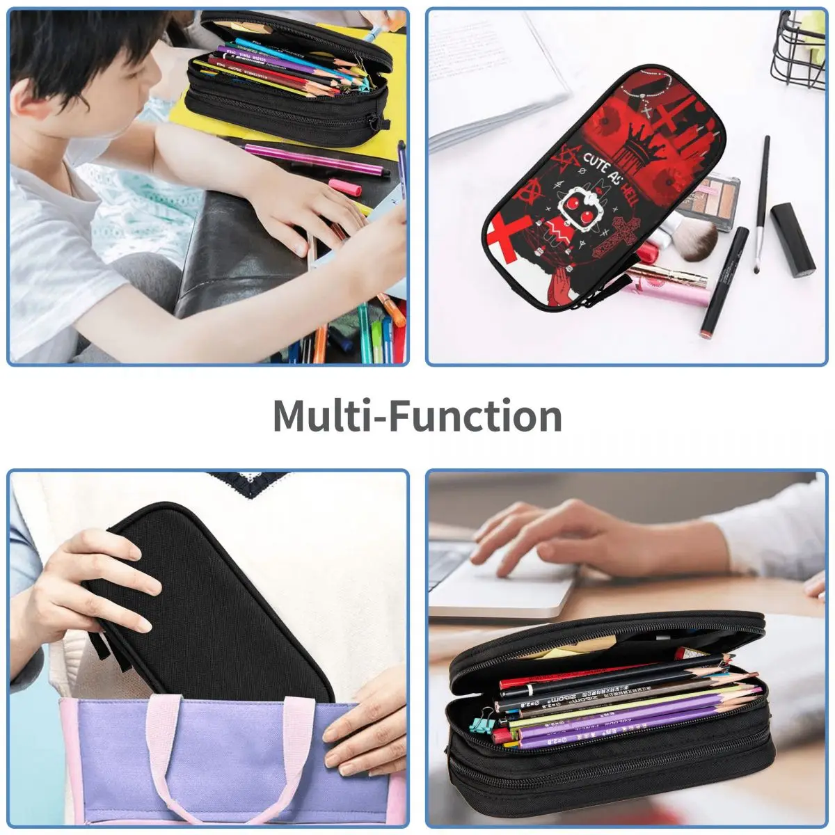 Fun Cult Of The Lamb Game Pencil Cases Pencil Box Pen for Student Big Capacity Bag School Supplies Gifts Stationery