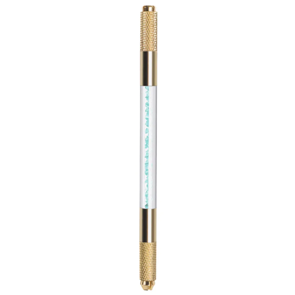 Rhinestone Crystal Handle Dual Head Microblading Pen Holder Pen Microblade Tool for Professionals