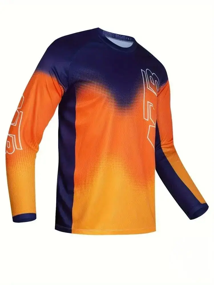 HERREN-RADJERSEY MOUNTAIN MOTORRAD-TOP LANGÄRMELIGES HERREN-T-SHIRT OUTDOOR-SPORTKLEIDUNG RADJERSEY