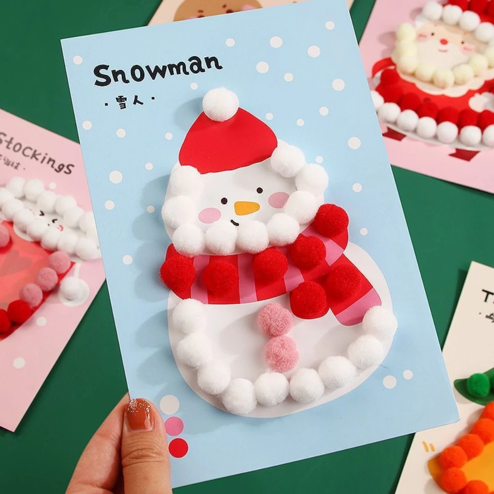 

1set Christmas Wooden OrnamentsPaper Christmas Ball Sticker DIY Material Kit for Christmas TreeDecor for DIY Crafts Ornaments