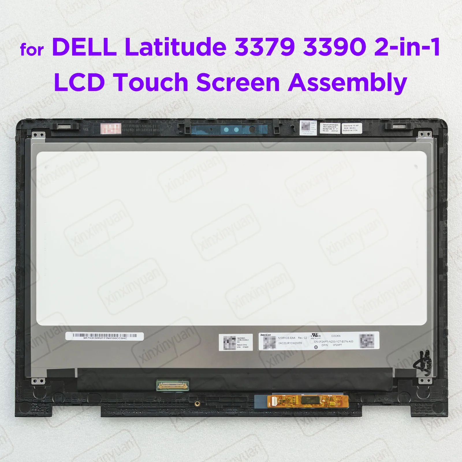 Montaje de pantalla táctil LCD de 13,3 pulgadas con marco para DELL Latitude 13 3390, reemplazo de pantalla LED FHD 1920x1080, 40 pines eDP