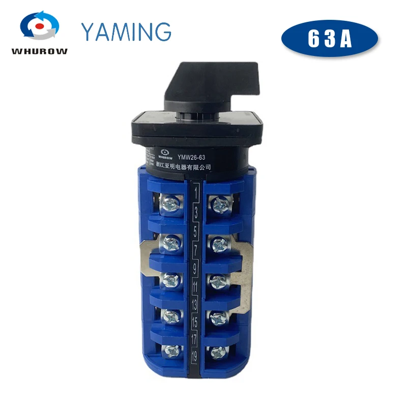 Imagem -05 - Estrela Delta Posiciona o Interruptor Giratório Polos Lw2663 Cam Seletor 63a 690v Mudança-sobre a Engrenagem Contato Prata