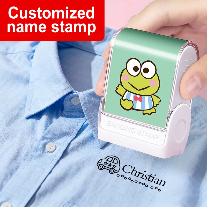 

Именный штамп с дизайном Keroppi — прочные модные моющиеся чернила для возвращения в школу, рождественских подарков и маркировки личных предметов