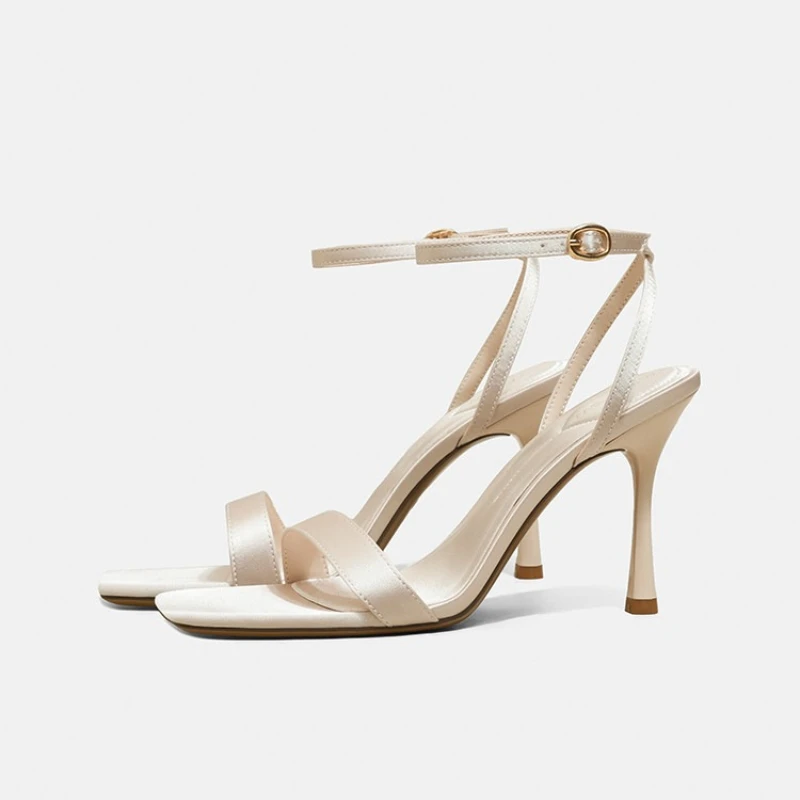 Quadratische offene Damen-High-Heel-Sandalen – Sommer 2026 Neuer Stil, hochwertige, modische Freizeit- und Party-Sandalen mit Schnalle für Damen – Detail 5