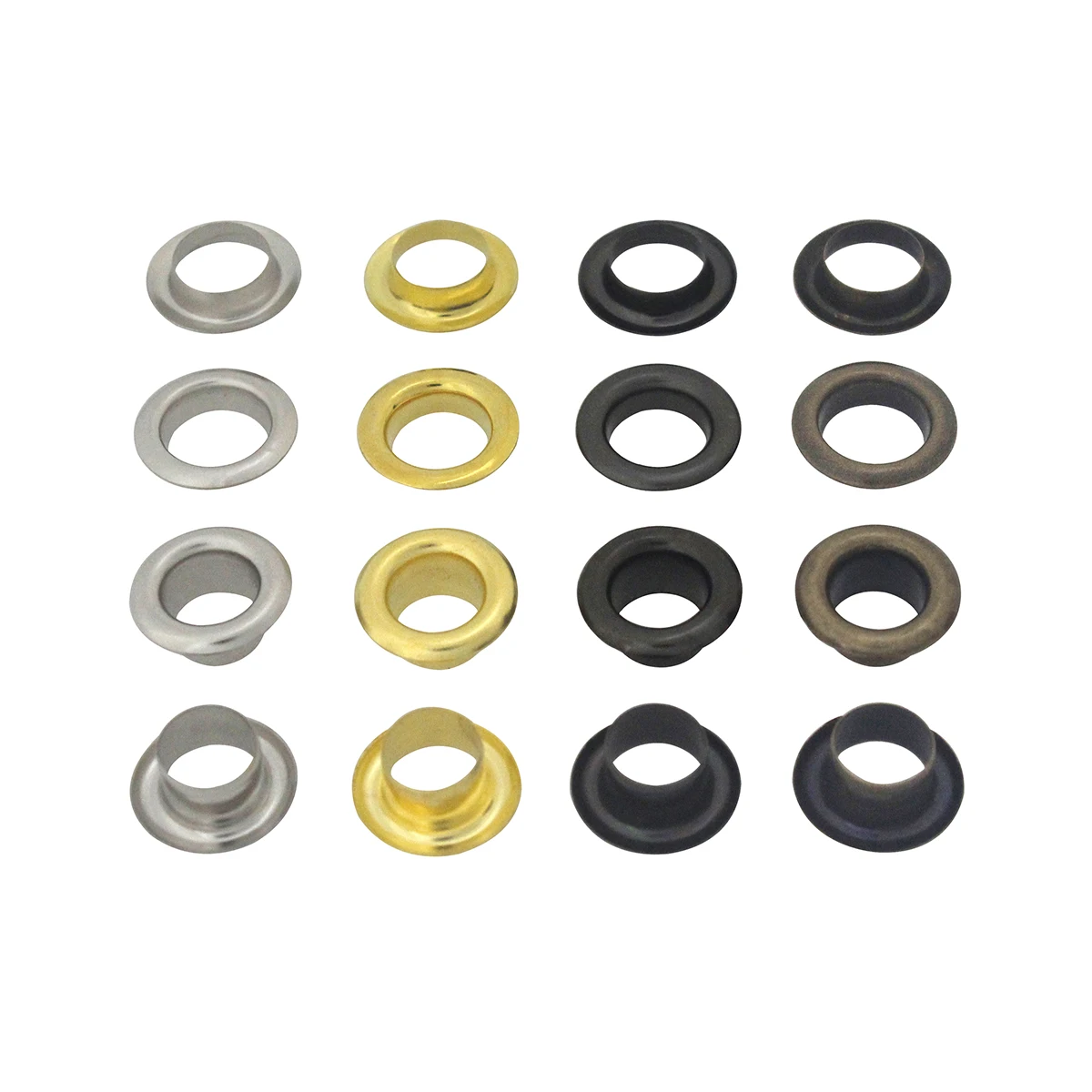 100sets Brass Double Cap Eyelet with Washer 8mm Leather Craft Repair Grommet Round Eye Rings For Shoes Bag Clothing Belt Hat