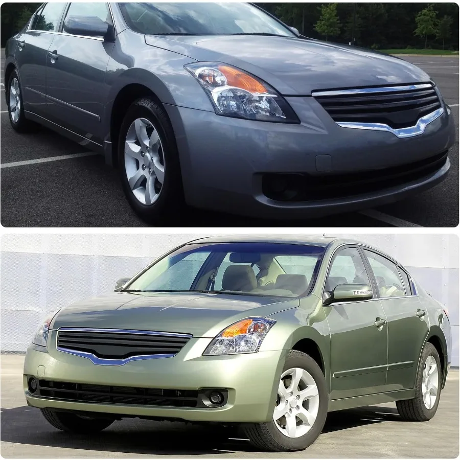 ชุดไฟหน้าที่ใช้ร่วมกันได้กับรถยนต์ Altima Sedan 4 ประตู ปี 2007 2008 2009 เพื่อความปลอดภัยในการขับขี่กลางคืนที่ดียิ่งขึ้น โครงสีดำพร้อมไฟสีเหลืองอำพัน