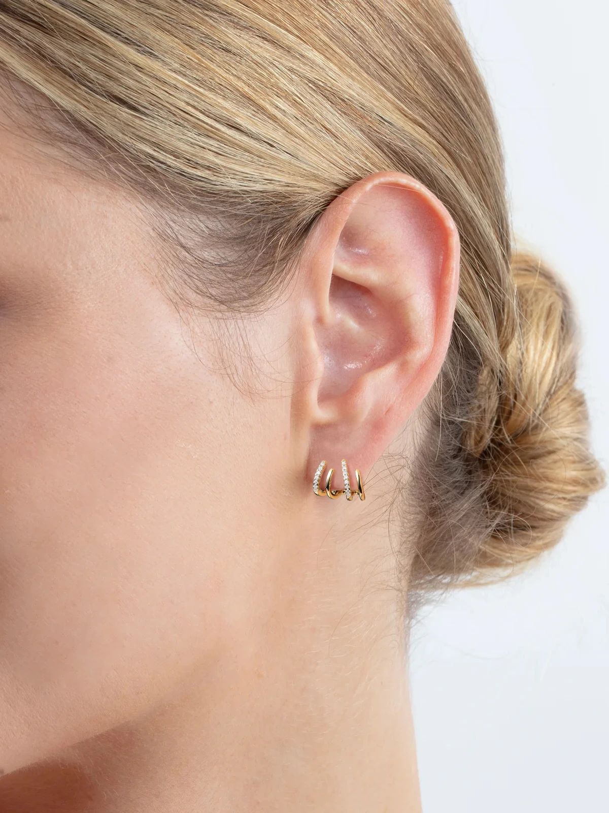 

APIR Moissanite Trendy Stacked Multiple Hoop Earrings for Wome 925 Sterling Silver Ear Party Daily Wear Elegant Fashion Jewelry