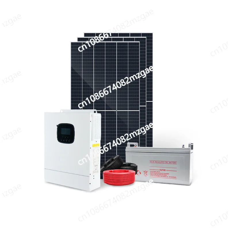 A complete set of 220V off grid household solar photovoltaic power generation system Energy storage integrated machine