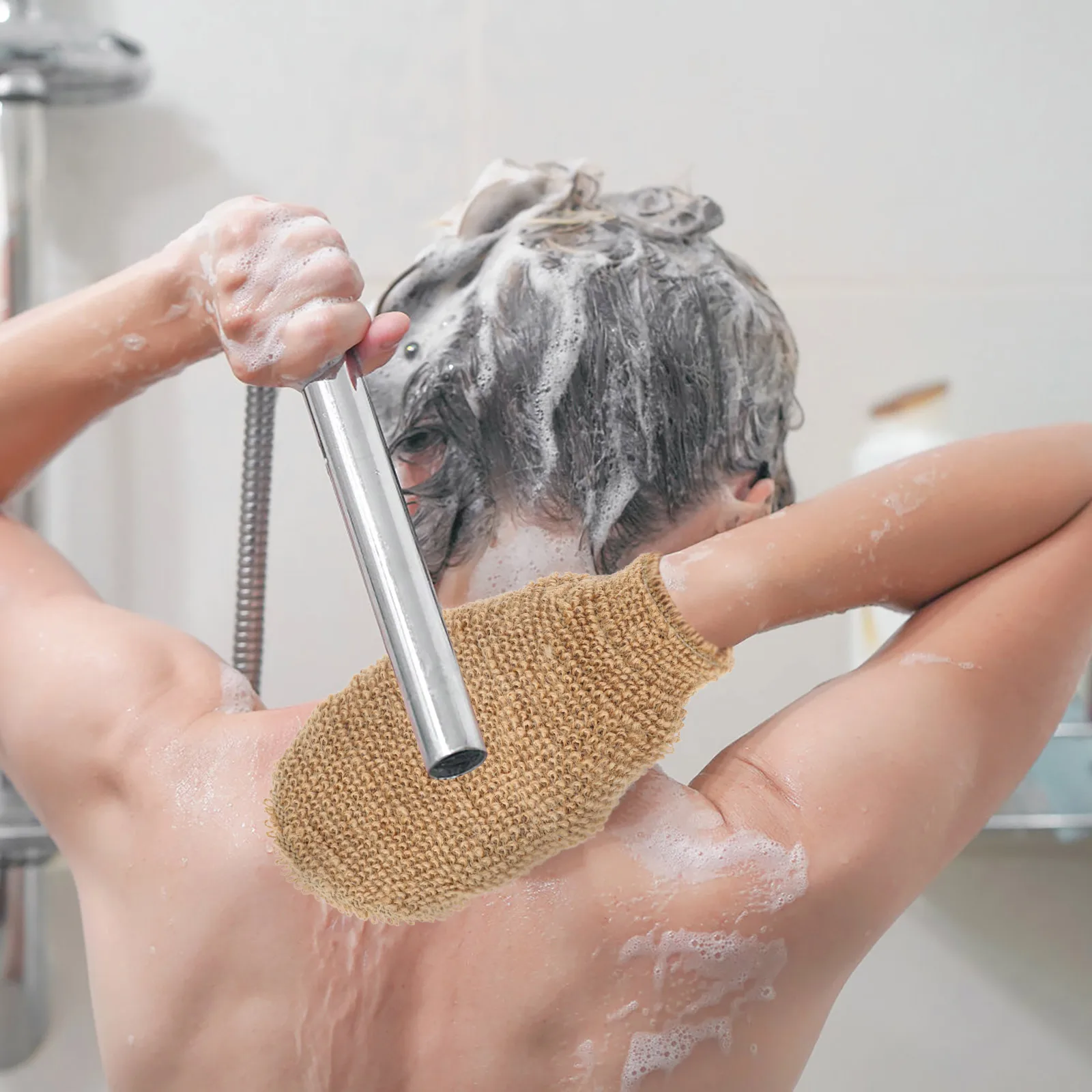 

2 шт., перчатки для глубокой очистки тела, натуральные джутовые отшелушивающие перчатки для душа для гладкой кожи, инструмент для купания для лица, шеи, спины