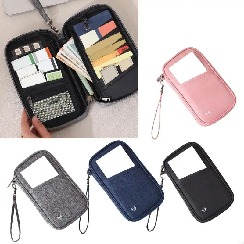 

Travel Wallet Blocking Holder Quick Access Compartments And Water Resistant Zipper For International Journeys