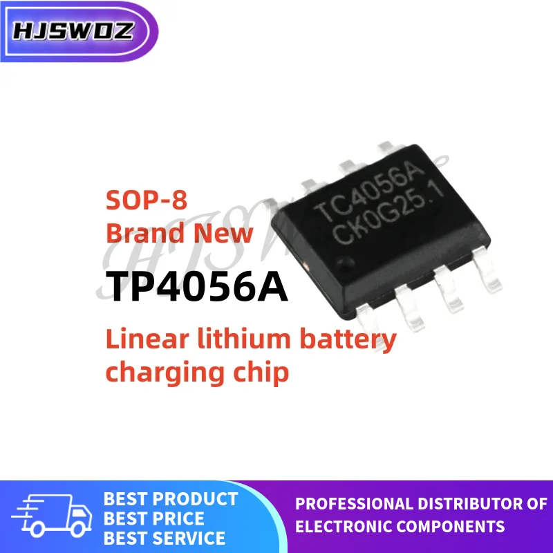 10-100PCS TP4056A TP4056 SOP-8 Linear lithium battery charging chip 100% NEW