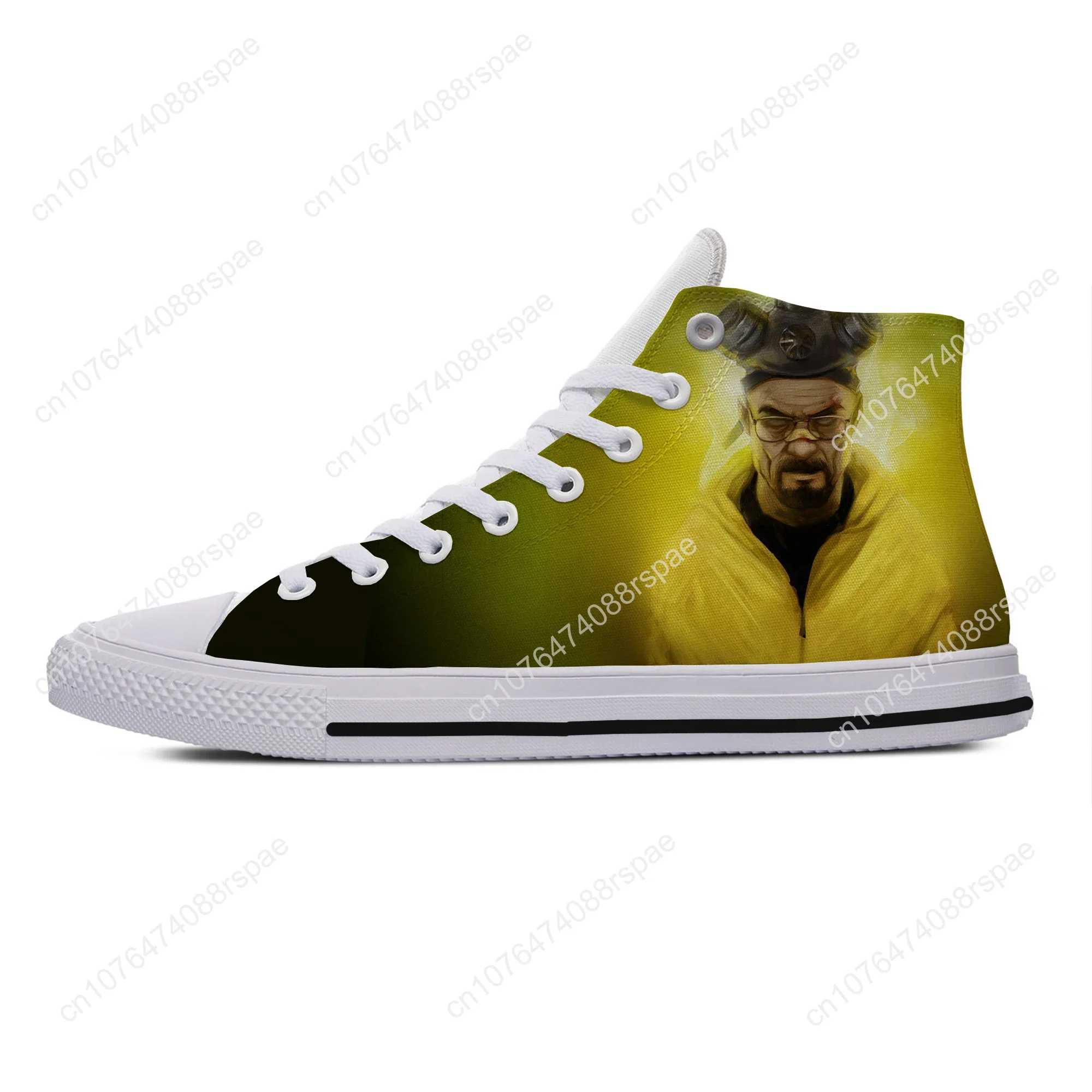 Nie modne męskie buty Breaking Bad Heisenberg Unisex lekkie oddychające tkaninowe buty codzienne codzienne wysokie buty deskorolkowe