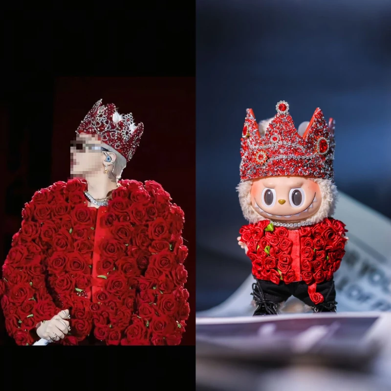 

Labubu Concert Rose Outfit Set - 17/38/58cm Doll Clothes (Official Style Red Dress Costume Collection)