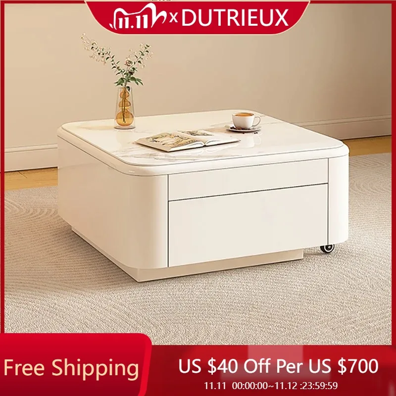 

Universal Nordic Coffee Table Aesthetic Display Cream Style Cloud Coffee Tables Space Saving Cream Mesa Auxiliar Home Products