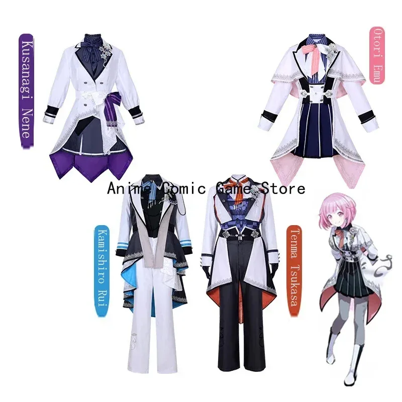 متوفر في المخزون Pjsk Kusanagi Nene Otori Emu Kamishiro Rui Tenma Tsukasa أزياء تنكرية شعر مستعار أنيمي ملابس الهالوين للنساء والرجال