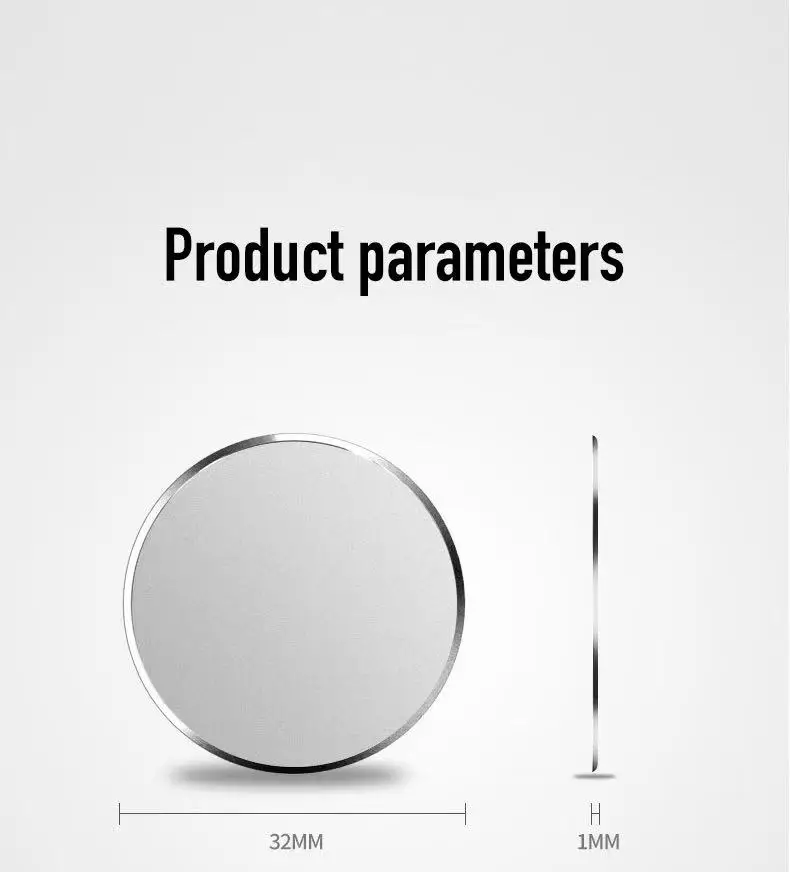 Dünne Metall Platte Disk Für Magnetische Auto Telefon Halter Eisen Blatt Aufkleber Disk Für Magnet Tablet Schreibtisch Telefon Auto Ständer Halterung Runde – Detail 7
