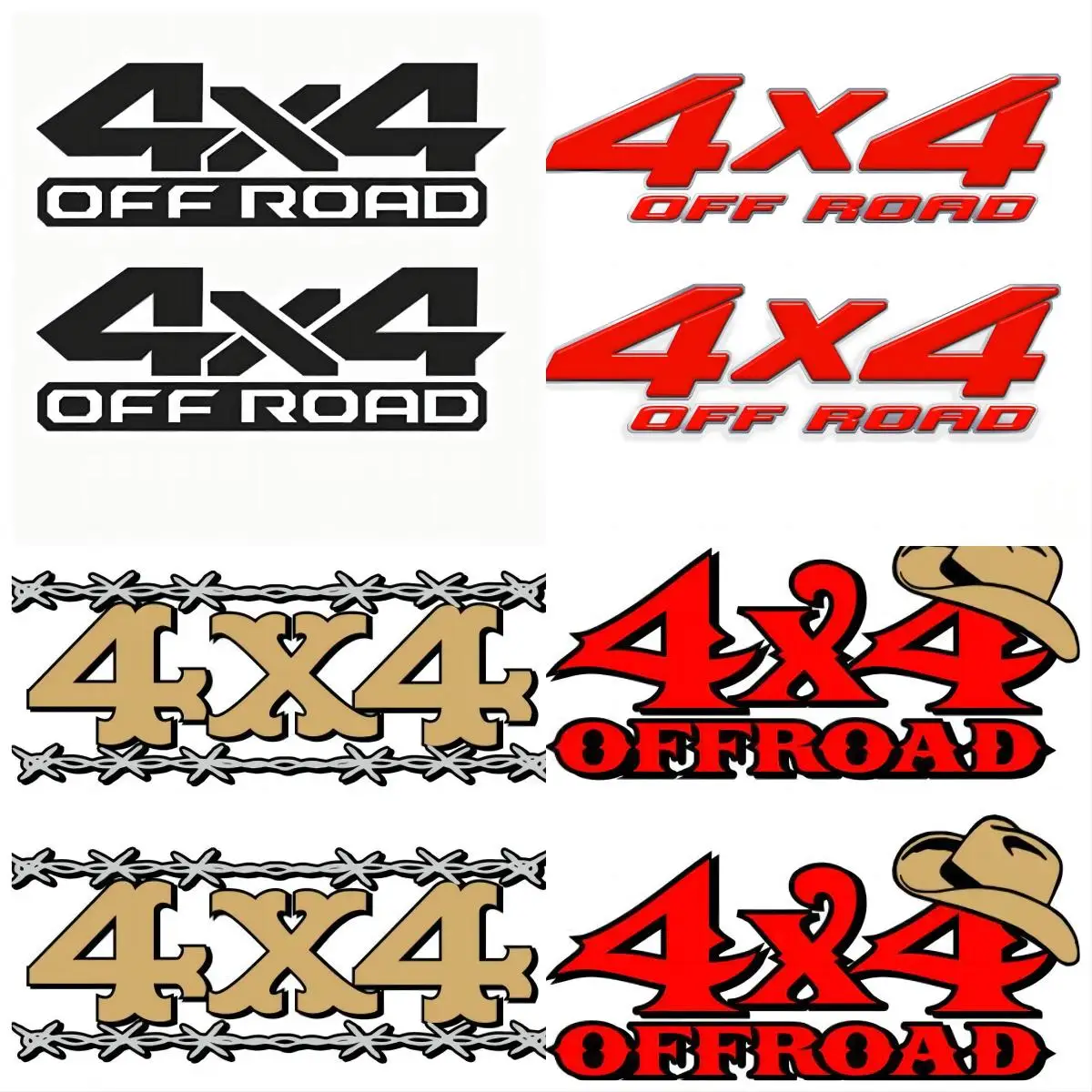 4x4 Off Road Decals 2 PC Sticker Car Stuff Interior Decoration Accessories Stickers Gps for Motorcycle Supplies