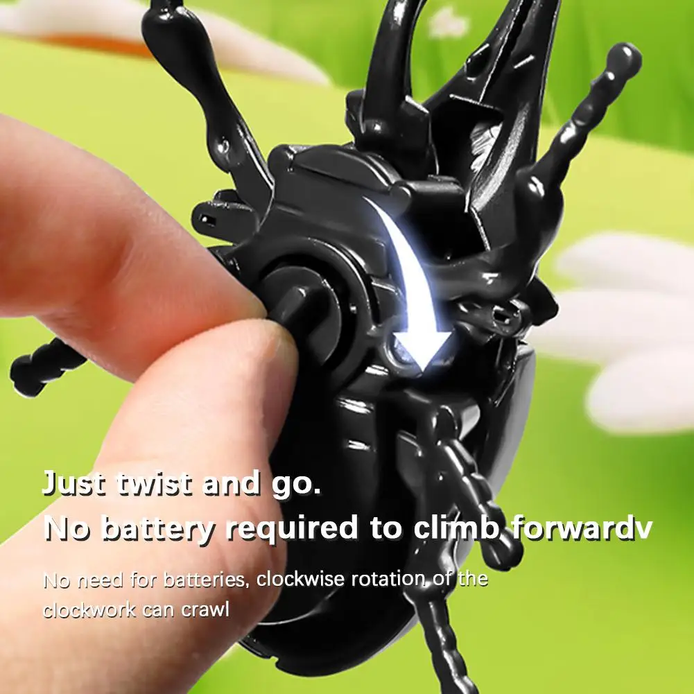 Realistisches Nashorn-Käfer-Design, sanftes Berührungserlebnis, hochwertiges Material, verschiedene Farboptionen, lustiges Aufzieh-Gameplay-Spielzeug