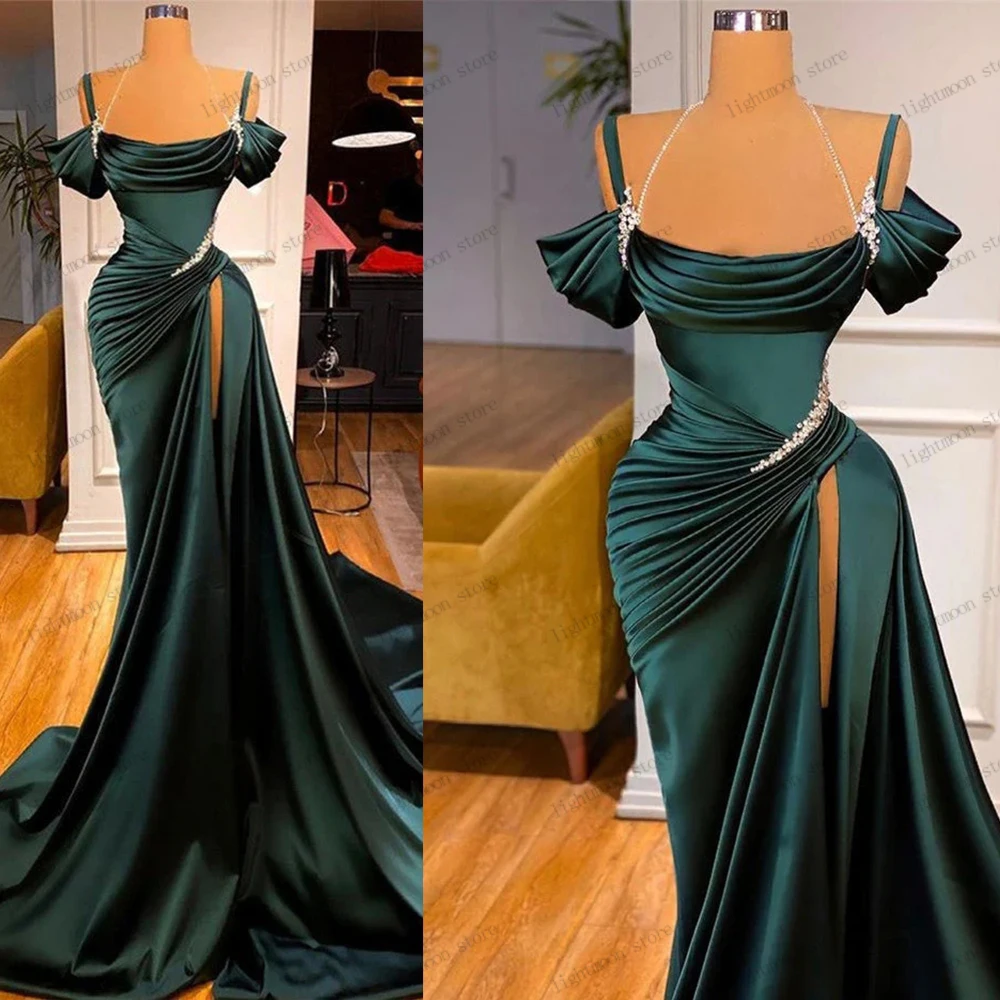 Classic Evening Dress Elegant Prom Dress Boat Neck Ball Gowns Off The Shoulder Sexy Robes Glamorous Vestidos De Gala Customized