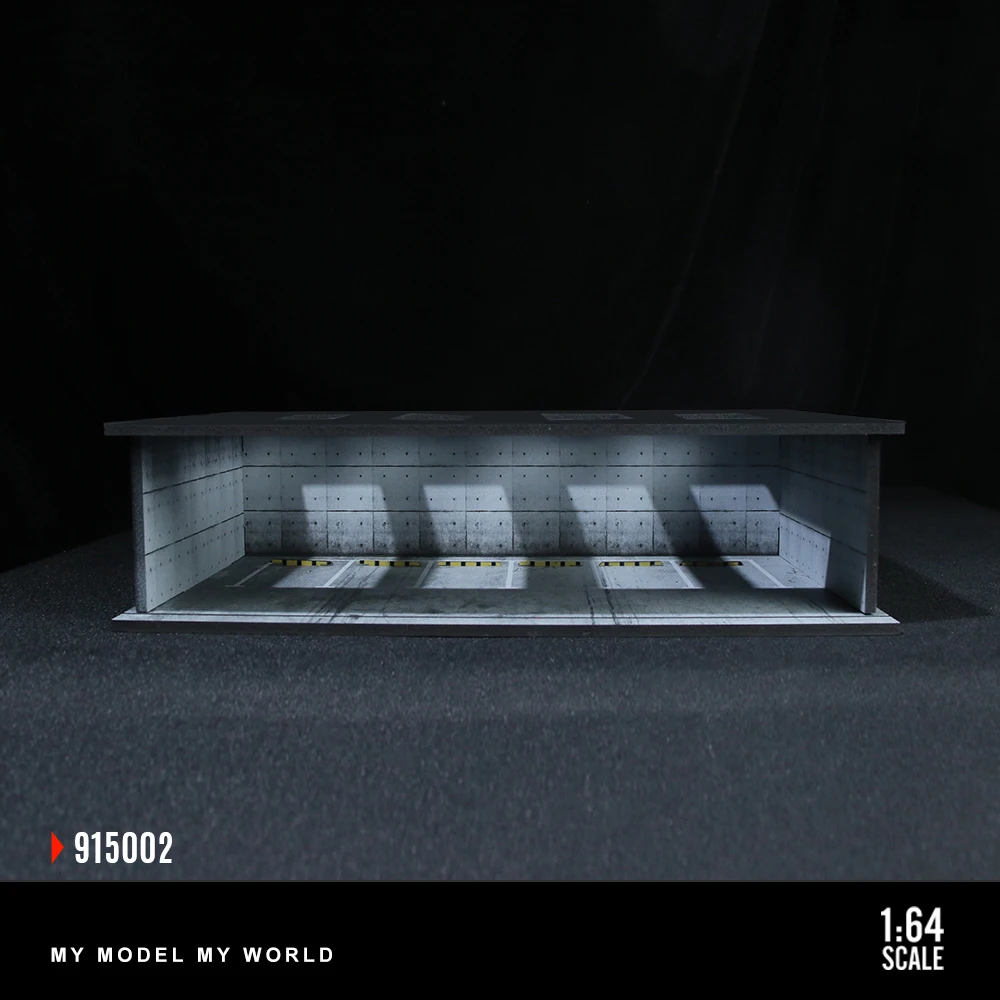 โรงจอดรถจำลองเรืองแสง 1:64 โรงจอดรถใต้ดิน! ชุดประกอบไฟประดับจำลองฉากลานจอดรถแบบจิ๋ว