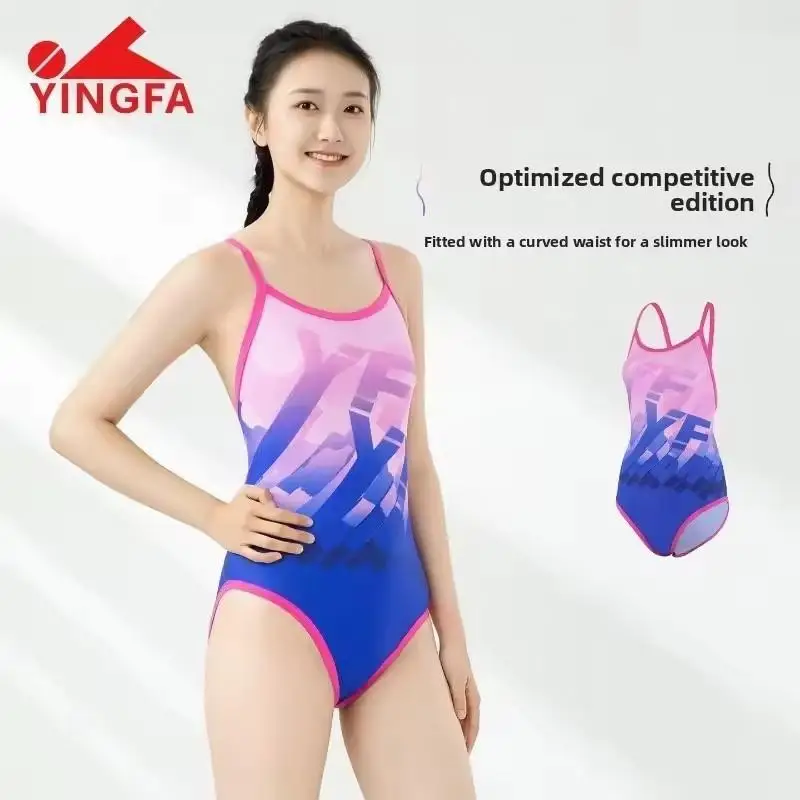 Couples Racing Swimwear Yingfa Chlorine Resistant Breathable Athletes Training Swimsuit