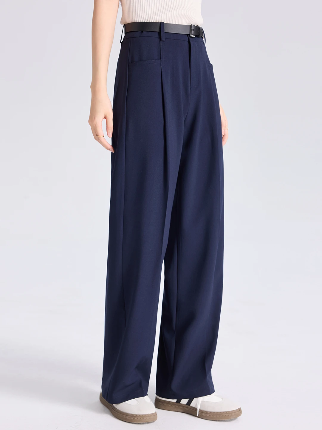 

Business Casual High Waist Straight Leg Pants Women's Premium Feel Office Commute Bank Work Trousers Slimming Elegant