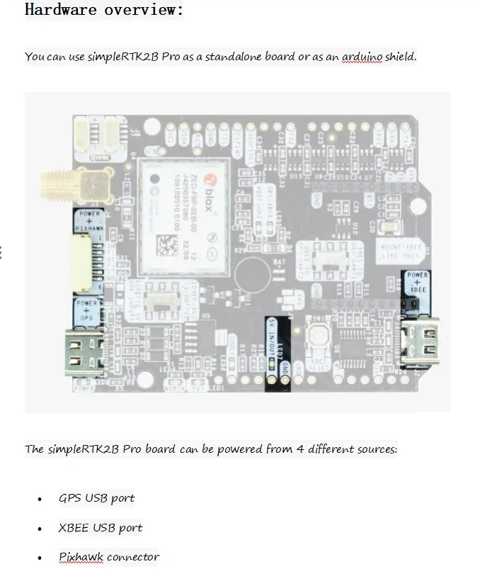ZED-F9P-02B-00 GNSS Hochpräzises RTK- und Kursbrett Ublx Simplertk2b Pro