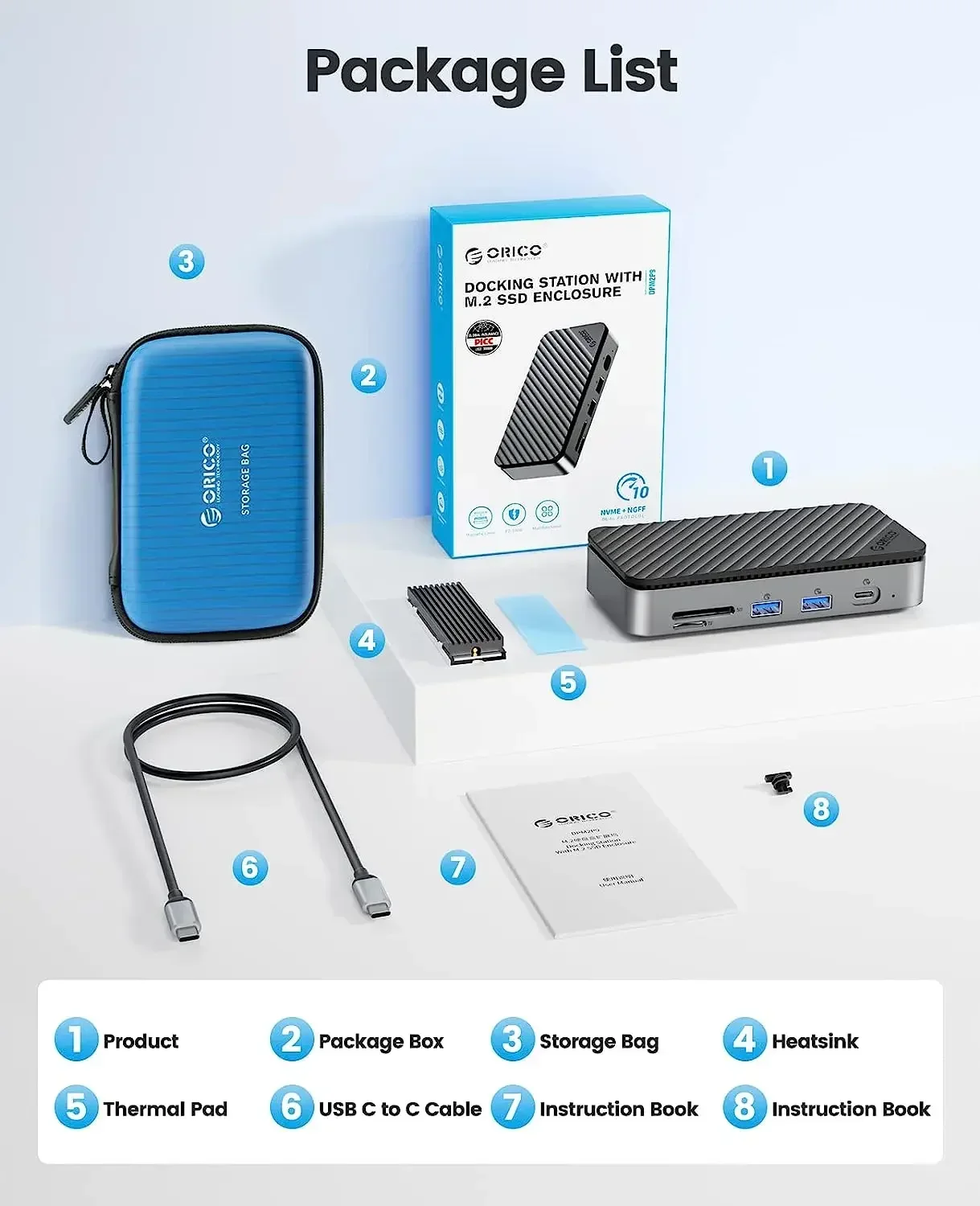 Imagem -06 - Usb c Hub com Ventilador de Refrigeração M.2 Nvme Sata Ssd Enclosure Hdtv-com Externo Rj45 sd tf Docking Station 10gbps 4k 60hz