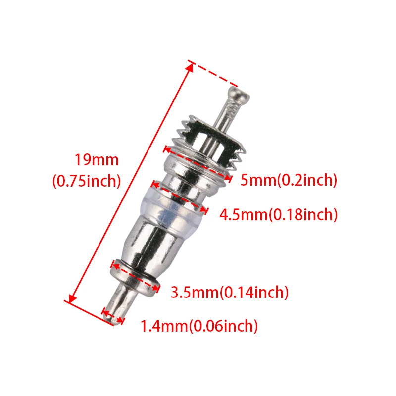 100 peças núcleo de válvula schrader para ar condicionado automático ac bicicleta pneu hvac substituição