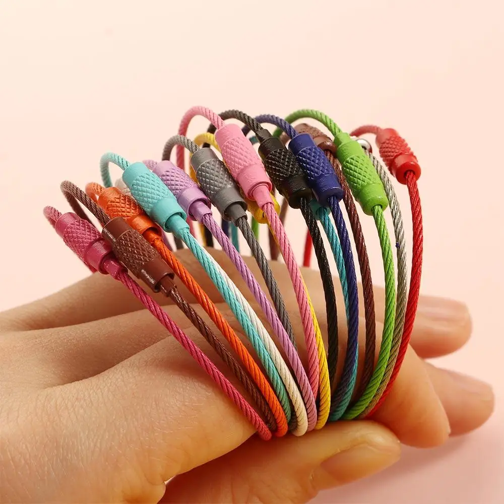 5/10pcs Screw DIY Color Painting Key Ring Metal Material Key Chain Buckle Wire Ring