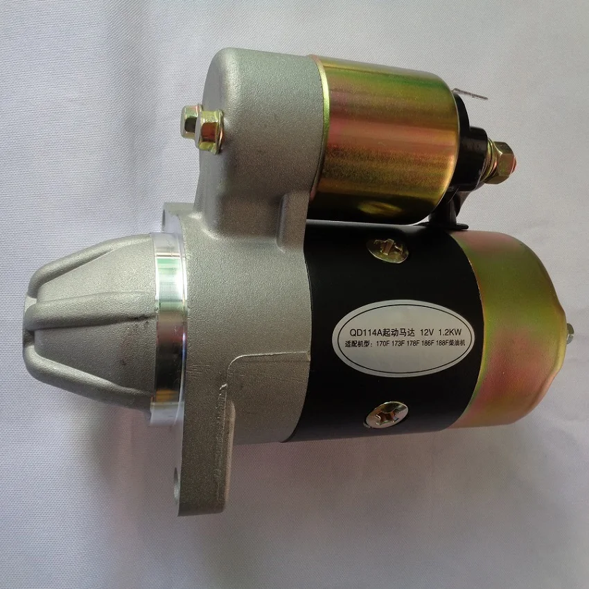 QD114A 170F 173F 178F 186F 188F 190F 192F 12V 1.2KW Diesel Generator Electric Start Motor