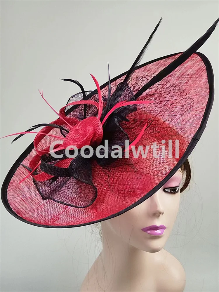 

Wedding Big Pillbox Fascinator Hat Women Church Headpiece Kentucky Derby Chapeau Cap Ladies Party Event Millinery Cap Headband