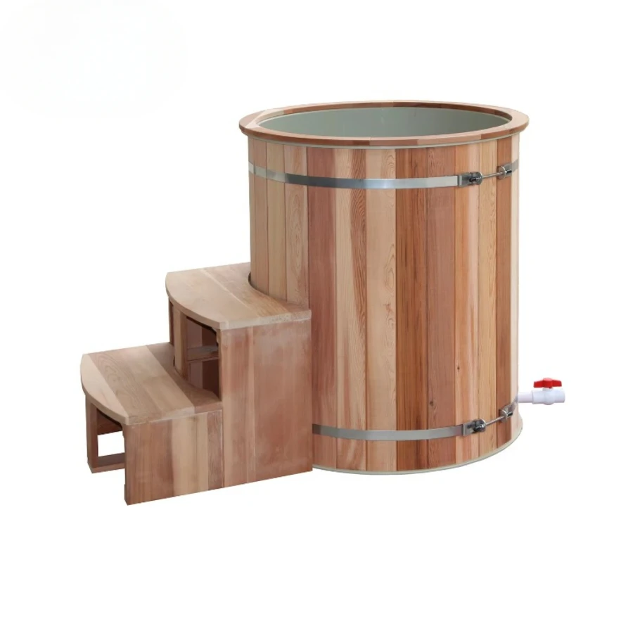 Luxury Wooden Cold Plunge Recovery Tub with High Quality Stainless Steel Inner