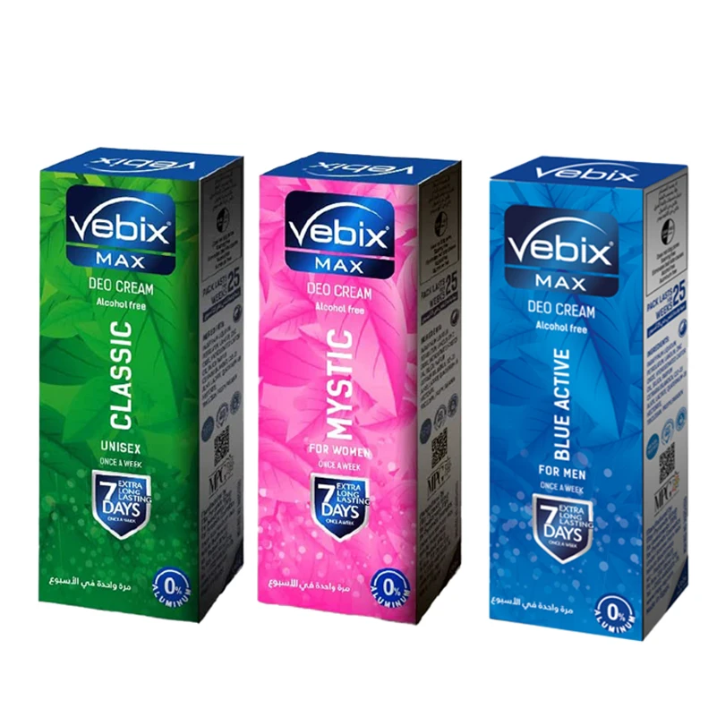 Vebix Max Blue Active Classic Mystic Extra Long Lasting Moisturize Skin 25ML Bottle Prevents Sweat Odor Formation