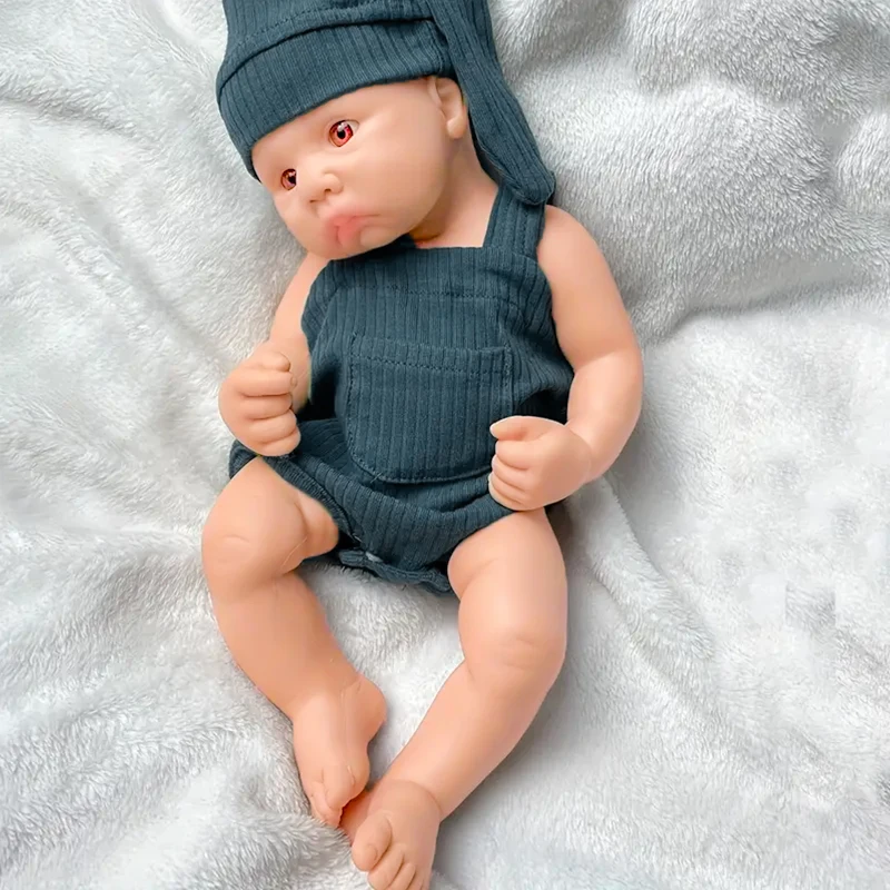 16.14インチのリアルな全身シリコン製リボーンドール、柔らかい体、5.6ポンドの新生児人形、開いた口