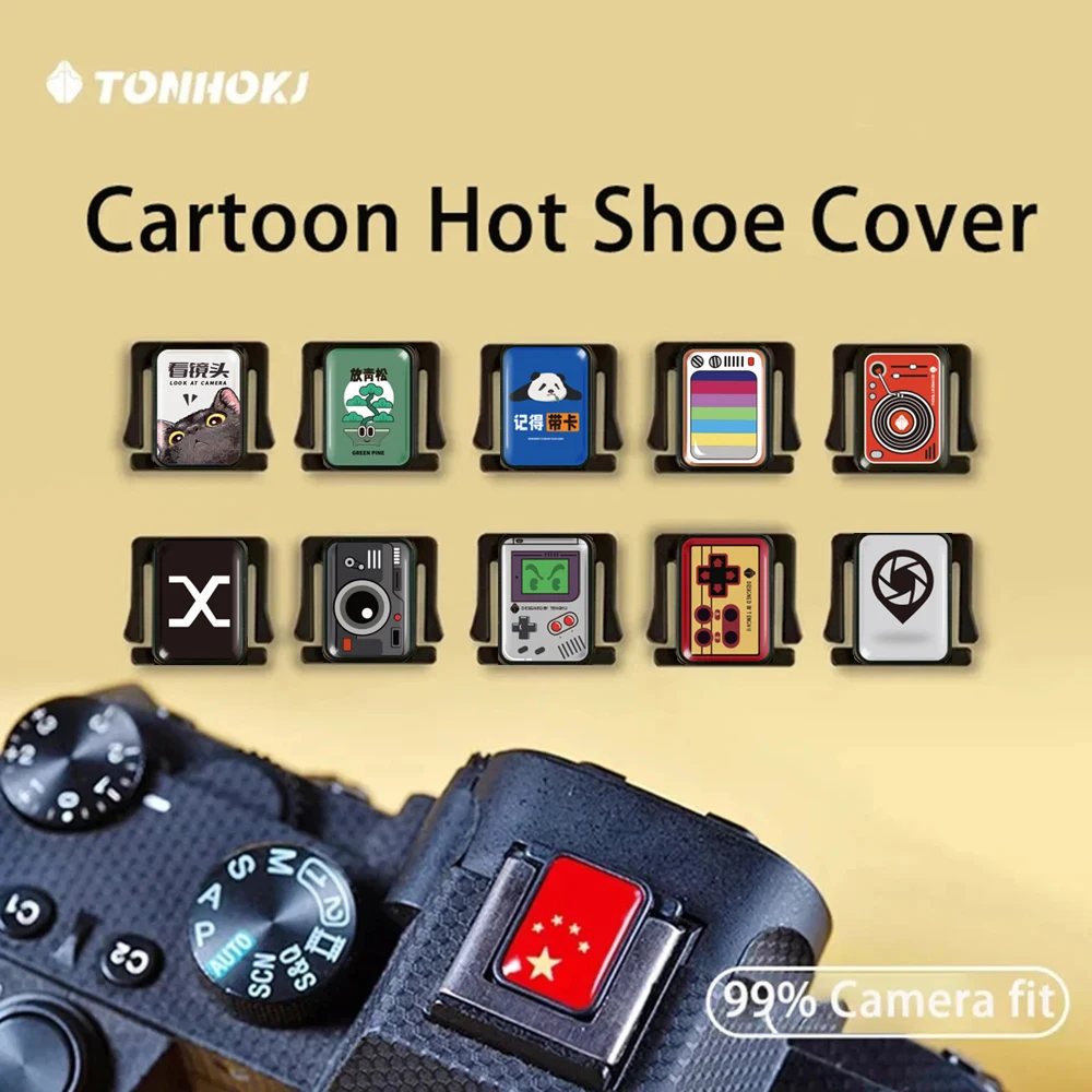 TONHOKJ - Cubierta Universal para Cámara con Diseño de Dibujos Animados para Fuji XT5 XT4 X100V Sony A7M4 A6400 ZV‑E10 Canon R5 R6 R50 Nikon Z8 Z30
