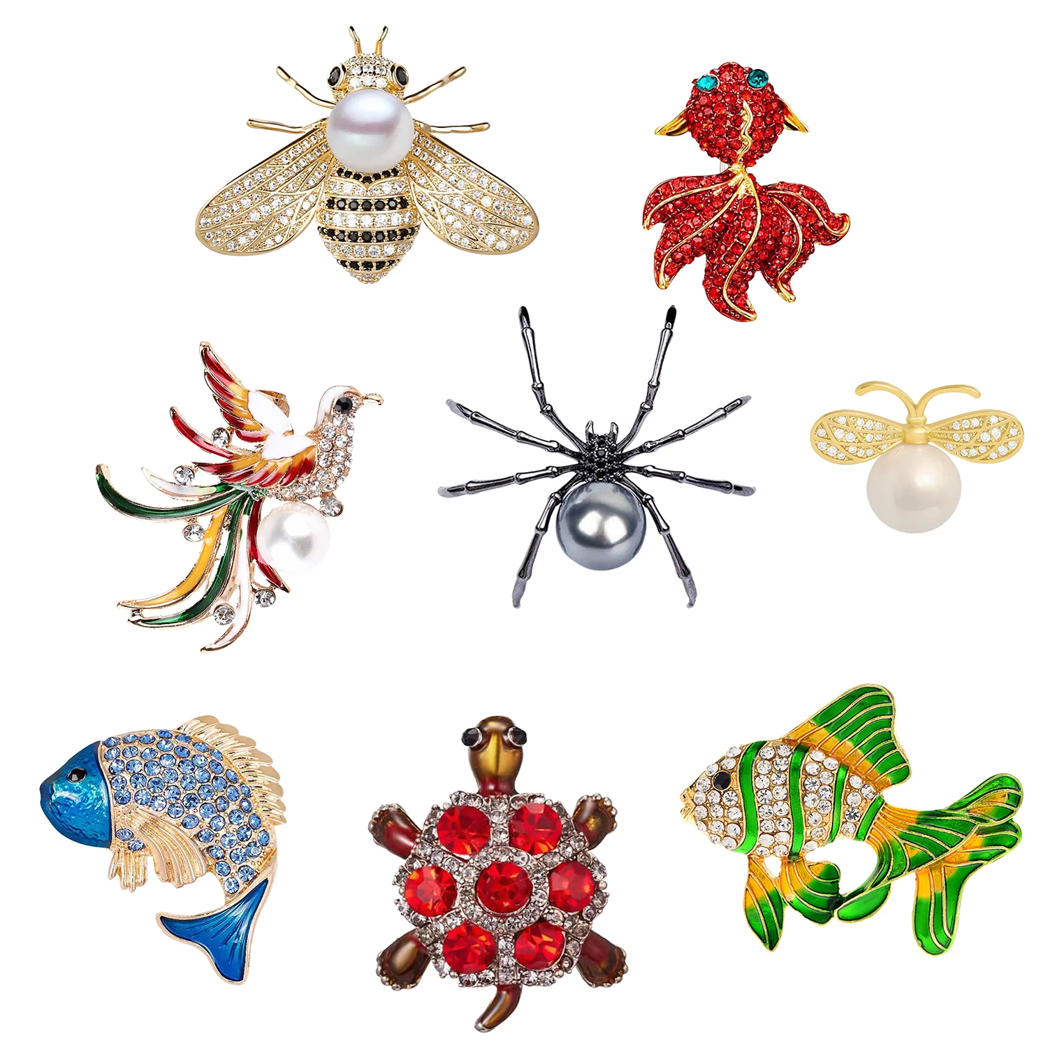 جميلة الياقوت الأزرق كريستال حجر الراين الطاووس بروش مجوهرات اكسسوارات الحيوان