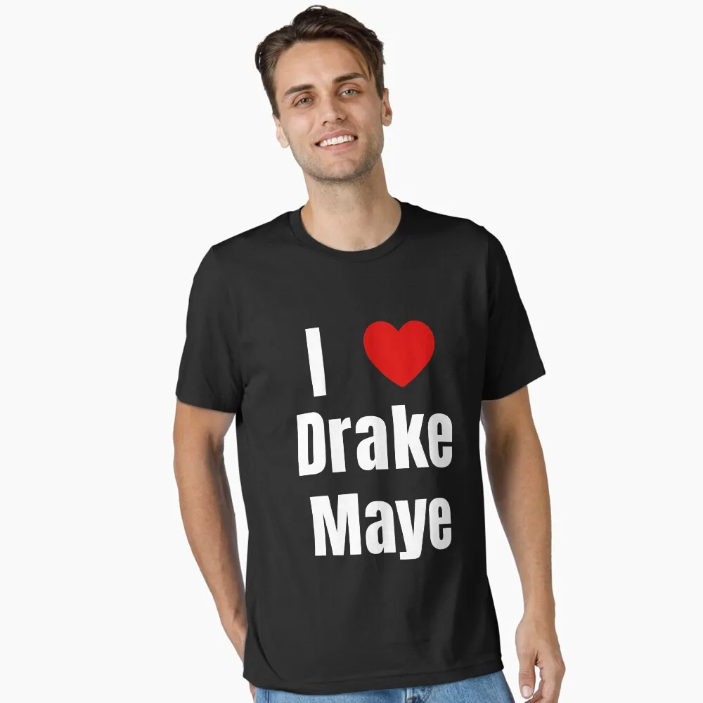 I Love Drake Maye T-shirt - Fans Support Pure Cotton T-shirt - Heart Shaped Design Premium T-shirt for Children and Adults