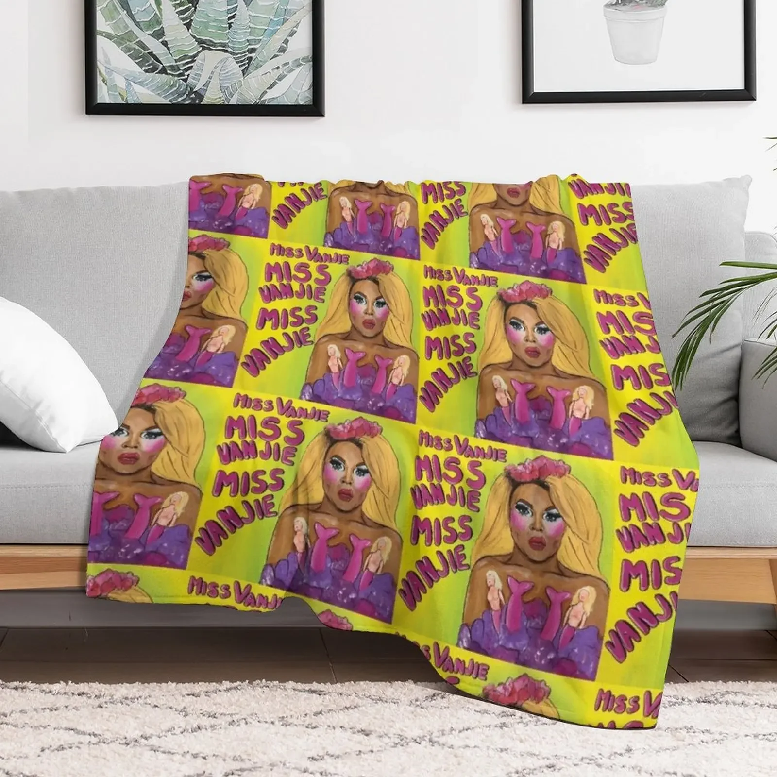 Miss Vanjie Miss Vanjie Miss Vanjie Throw Blanket Winter beds halloween Personalized Gift Blankets