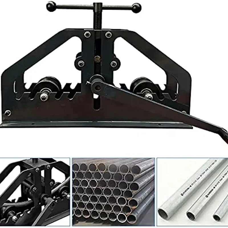 Piegatubi manuale per tubi metallici Set di piegatura per panche termoretraibili con barella a rulli rotondi da 1,5" GDAE10 Piegatubi per tubi resistenti