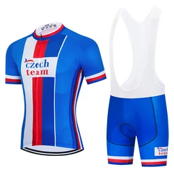 Czech Cycling Team Jerseys Bib Gel Sets Bicycle Clothing MTB Uniform Summer Racing Road Bike Shirt Men Short Maillot Sports Suit